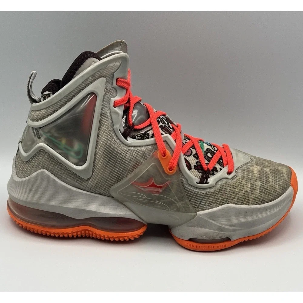 2021 Nike LeBron 19 Mid Gray Basketball Shoes - Youth Size 6 Women's‎ Size 7.5